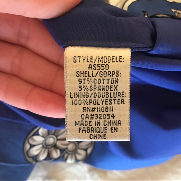 Anthropologie Blue Yoana BARASCHI pencil skirt 2 - Picture 5 of 5